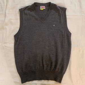 J. Lindeberg Merino Wool V Neck Sweater Vest